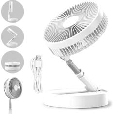 Ventilador Portátil Silencioso Dobrável 7200mah Retrátil