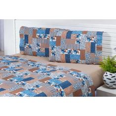 Jogo Lençol 4 Peças Cama Viúva 1,88X1,28M Percal Estampado - Miguel En