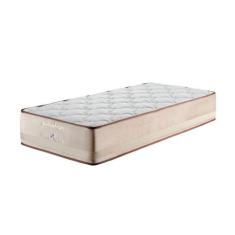 Colchão Solteiro 088x188x30 Molas Ensacadas Bege/branco