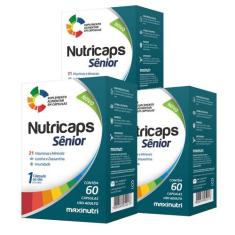 Kit 03 Nutricaps Sênior Polivitaminico 60 Capsulas Maxinutri