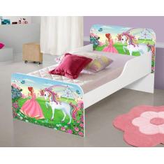 Cama MDF quarto Infantil decoração Meninas com Colchão - casa móveis, 