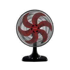Ventilador Osc Mesa Turbo 6 50cm 6 Pás 220v Preto Vermelho
