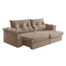 Sofá Retrátil E Reclinável 2 Lugares 290cm M164 Café Com Leite