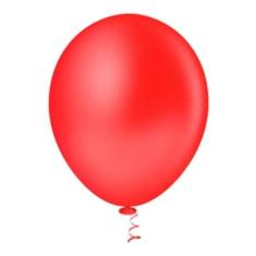 Bexiga Baloes Liso Redondo No 9 Vermelho - 50 Unid - Pic pic