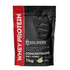 Whey Protein Concentrado 1Kg - Natural - 100% Puro Importado - Soldier