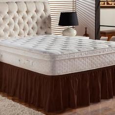 Saia Box Cama Casal e Queen com 1 Elástico Ajustável Babado 1 Peça - A
