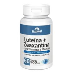 Luteína Zeaxantina Vitaminas Minerais 500 Mg 60 Cápsulas - Só Natural