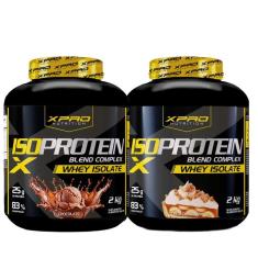 Kit 2x Whey Protein Blend Complex Iso  2Kg - XPRO-Unissex