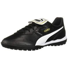PUMA Tênis masculino King Top Turf, Preto/branco, 38