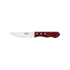 Kit de Facas Para Churrasco Jumbo 12 peças Tramontina Com Lâmina Em Aço Inox E Cabo De Madeira Tratada Polywood Vermelho 5"