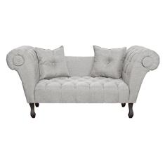 Recamier Divã Dubai Capitonê Linho Cores - DS Estofados