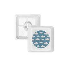 Kit de atualização de teclado mecânico PBT para jogos White Cloud Blue Sky Weather