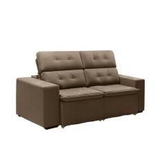 Sofá 3 Lugares Retrátil e Reclinável Ágata Suede 220cm Redenobre