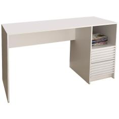 Escrivaninha Gaveteiro Ripado 1 Prateleira Me4174 Branco Tecno Mobili Branco