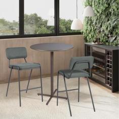 Conjunto Mesa Bistrô Begônia + Banqueta Ipê - Drop mobiliário