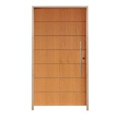 Porta Belíssima 2 Padrão Batente Misto 14 Fechadura Rolete Puxador Tubo 92 X 210 Direito Natural