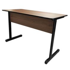 Escrivaninha Mesa Home Office Econômica 120x60 Nogal/Preto