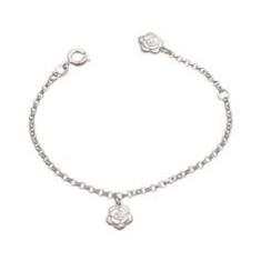 Pulseira Prata Com 2 Carmelia 7.5Mm  12Cm + 2Cm Alongador 