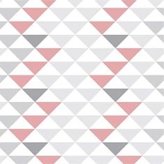 Papel de Parede Triângulos Rosa e Cinza 2,5 metros - 1P008