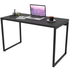 Mesa Para Escritório Home Office Estilo Industrial Form C01 120 cm Preto Onix - Lyam Decor