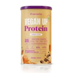 Sanavita - Proteína Vegetal - Vegan Up - 22g de Proteínas por Dose - Sabor Caramelo - 450g