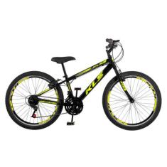Bicicleta Aro 24 Alumínio Kls Sport Gold Freio V-Brake Mtb 21 Marchas,