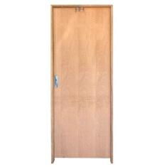 Kit Porta de Madeira Semi-Oca Lisa Rodam Padrão Curupixá - Lado Direit