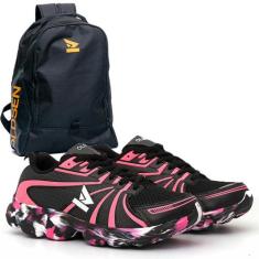 tenis feminino corrida academia caminhada treino + mochila - Oldsen, P