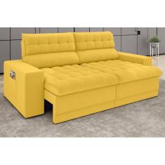Sofá Omega 2,30m Assento Retrátil e Reclinável Velosuede - NETSOFAS