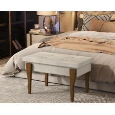 Recamier Captone Espanha Pés de Madeira 0,90 Cor Bege - Comprar Moveis