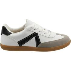 Tenis Vizzano Branco Feminino Casual Recortes Macio-Feminino