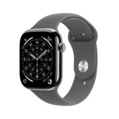 Apple Watch Series 11 GPS + Cellular, Caixa Natural de titânio de 46 m