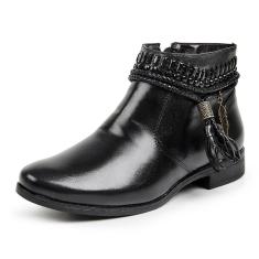 Bota Coturno Feminina Kader Woman Casual Cano Curto Couro
