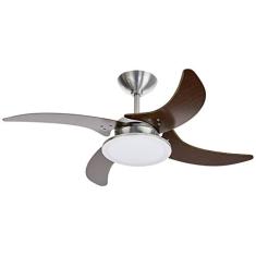 Ventilador Marreiro LED 110/127V 4P, Tron, Alumínio Escovado