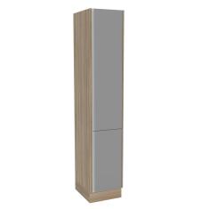 Paneleiro 2 Portas Campanele 60cm Amendoa/Cinza Politorno Moveis