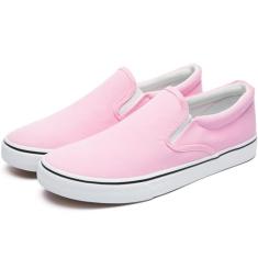 yageyan Tênis masculino sem cadarço, mocassins, preto, branco, casual, moderno, rosa, 39