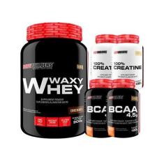 Kit Waxy Whey Chocolate + 2X Bcaa 100G + 2X Creatina 100G - Bodybuilde