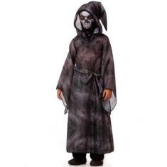 Fantasia de Morte Infantil Halloween Com Mascara e faixa Masculina - F