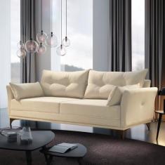 Sofá Fixo 3 Lugares com 2 Almofadas Verona Espresso Móveis