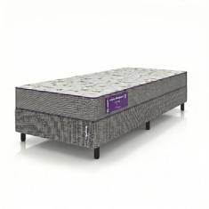 Conjunto Cama Box Solteiro Smartz: Colchão Acction D23 Macio+ Base Kup