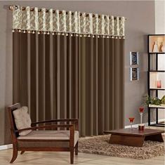 Cortina para Varão Sonho Encantado 3,00m x 2,50m Sala Quarto - Tabaco