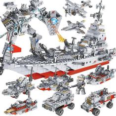 Compatível Lego Red Sea Cruiser Pequena Partícula Montada Bui