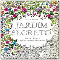 Livro Jardim Secreto Livro De Colorir E Caça Ao Tesouro Antiestresse J