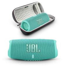 JBL Charge 5 – Alto-falante Bluetooth portátil com estojo de viagem Megen Hardshell com IP67 à prova d'água e carregamento USB (azul-petróleo)