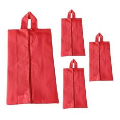 4 Bolsa Porta Sapato Viagem Tenis Roupa Mochila Vermelho - O Broto De 