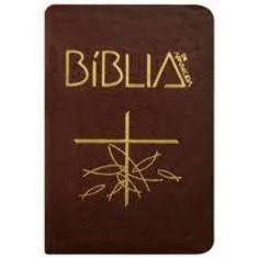 Bíblia de Aparecida - Bolso zíper marrom