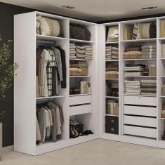 Guarda-roupa Closet 2 Gavetas Kappesberg Adapt Branco 158cm