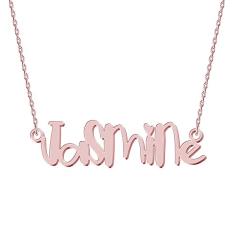 UMAGICBOX Colar de nome infantil personalizado prata esterlina /Natal para crianças, meninas pequenas, Aço inoxidável, Sem pedras preciosas