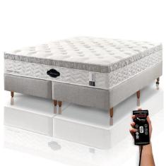 Colchão De Látex Médio Box E Kit Spa Solteiro King 96x203cm