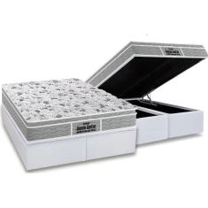 Cama Box Baú Queen: Colchão Anatômico Probel D45 / EP Guarda Costas PróExtreme Plus + Base CRC Courano White(158x198)